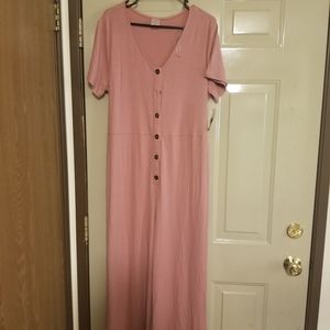 NWT Pink, rib jumpsuit